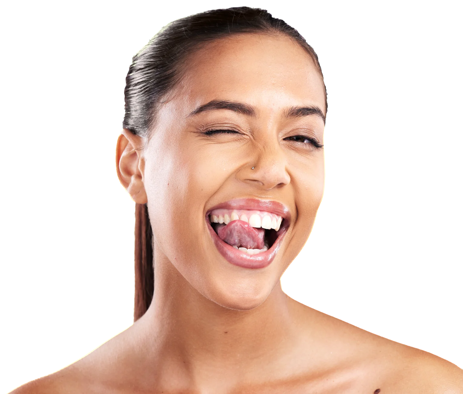 Femme au sourire éclatant